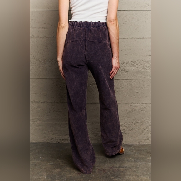 POL Designer Leap Of Faith Corduroy Straight Fit Pants in Midnight SALE 20% OFF - Picture 2 of 5